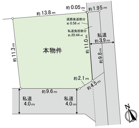 段上町5丁目 土地 区画図 段上町5丁目 土地 区画図