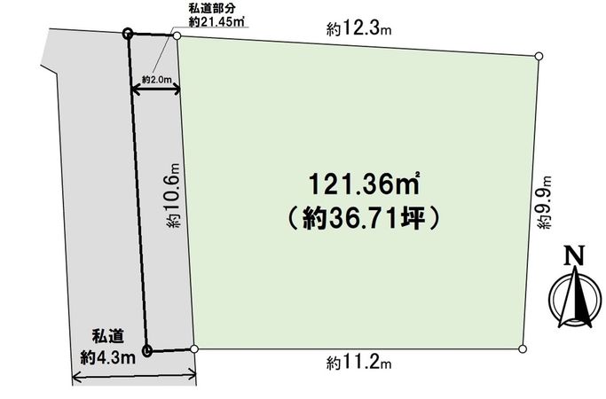 段上町1丁目 土地 区画図 段上町1丁目 土地 区画図