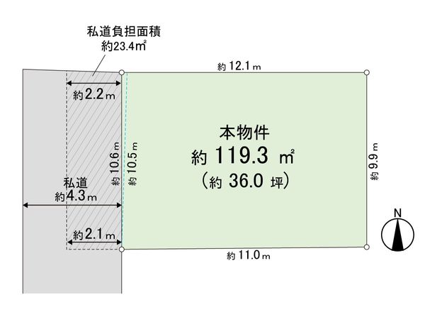 段上町1丁目 土地 区画図 段上町1丁目 土地 区画図