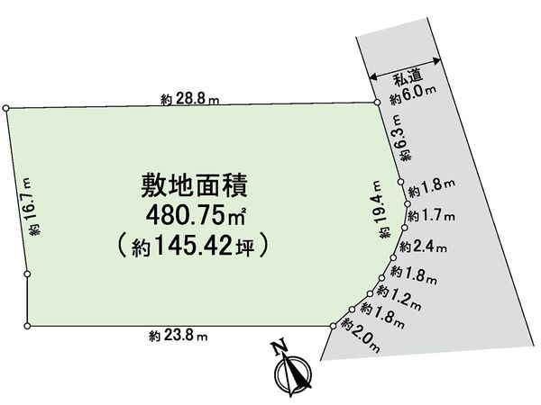 仁川百合野町 土地 区画図 仁川百合野町 土地 区画図