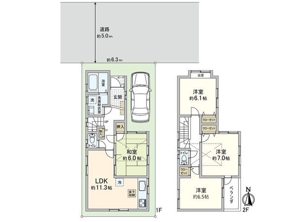青木町・戸建 間取図(平面図)