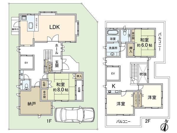 二見町 戸建 間取図(平面図)