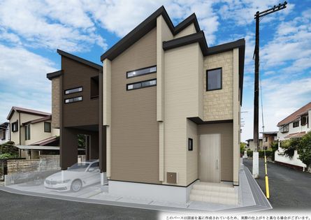 段上町5丁目 新築戸建 1号地 外観パース図