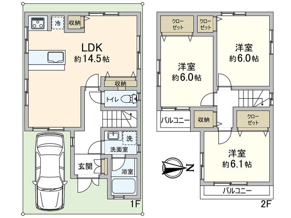 樋ノ口町1丁目 戸建 間取図(平面図) 樋ノ口町1丁目 戸建 間取図(平面図)