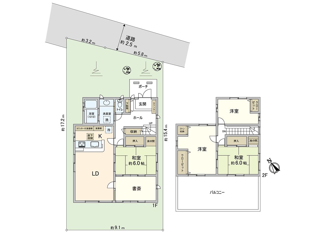 段上町二丁目 中古戸建 間取図(平面図) 間取図(平面図)