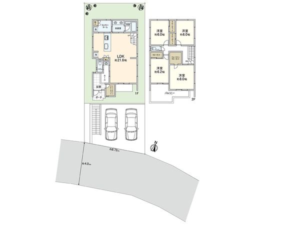 上甲東園1丁目 新築戸建 間取図(平面図) 間取図(平面図)