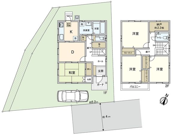 上甲東園五丁目・中古戸建 間取図(平面図)