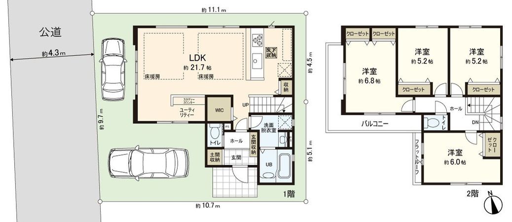 石在町戸建 間取図(平面図)
