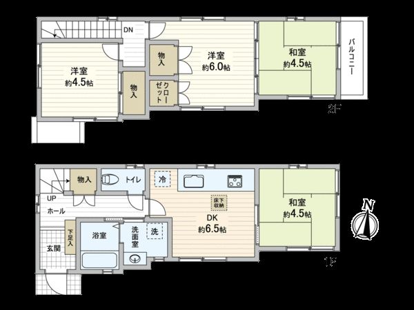 愛宕山 戸建 間取図(平面図) 愛宕山 戸建 間取図(平面図)