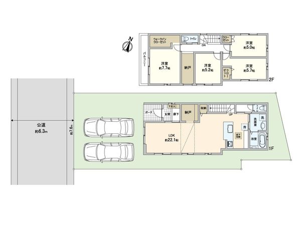 仁川町6丁目 新築戸建 間取図(平面図) 仁川町6丁目 新築戸建 間取図(平面図)