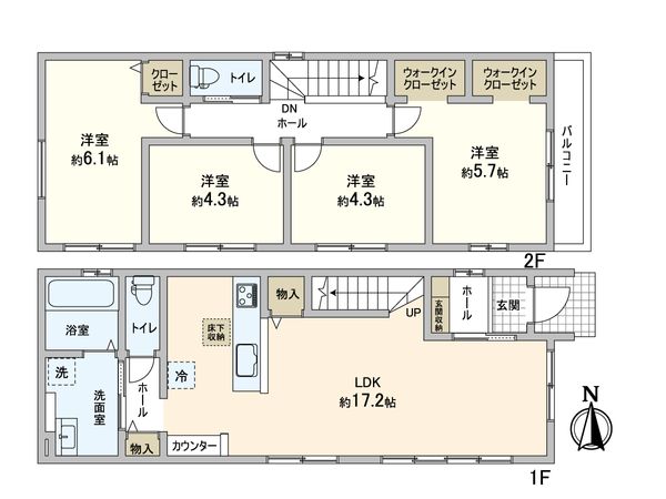 堤町 新築戸建 間取図(平面図)