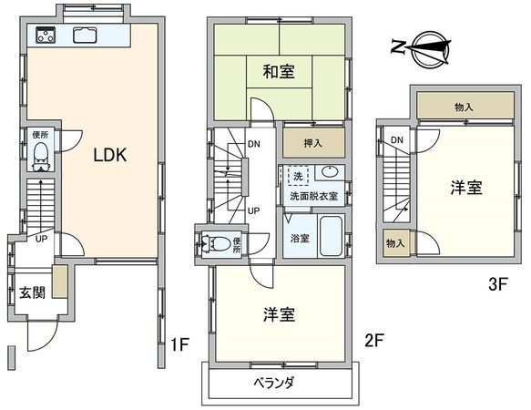 上大市5丁目 戸建 間取図(平面図) 上大市5丁目 戸建 間取図(平面図)