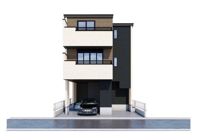 西宮市神祇官町 新築戸建 外観パース図