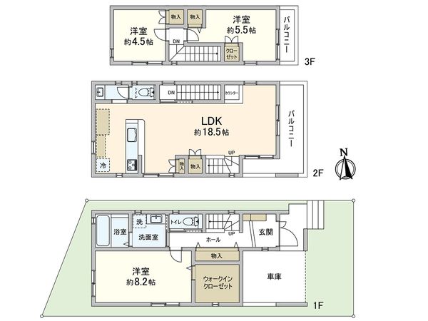 段上町4丁目 戸建 間取図(平面図) 段上町4丁目 戸建 間取図(平面図)