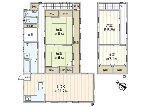 仁川百合野町 戸建 間取図(平面図) 仁川百合野町 戸建 間取図(平面図)