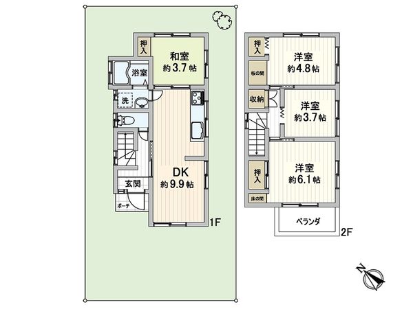 仁川五ヶ山町戸建て 間取図(平面図) 仁川五ヶ山町戸建て 間取図(平面図)