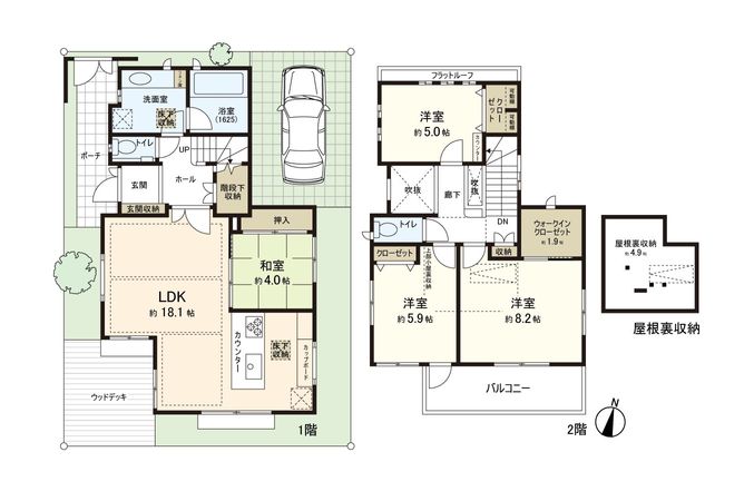 上甲東園1丁目 戸建 間取図(平面図)