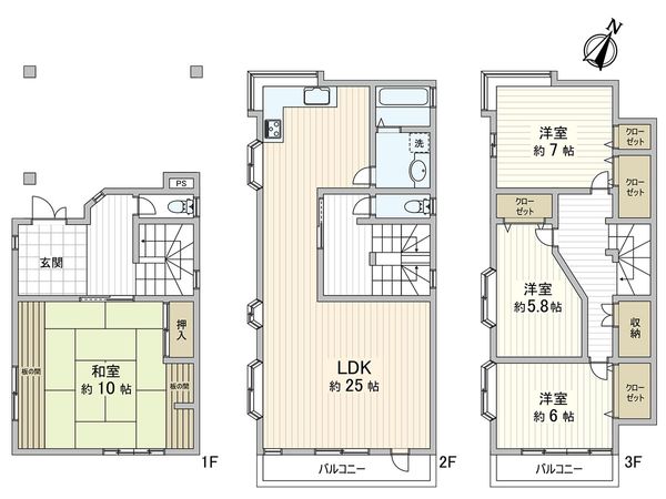 門戸西町 戸建 間取図(平面図) 間取図(平面図)