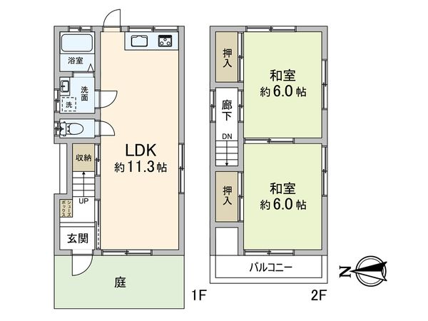 熊野町 戸建 間取図(平面図)