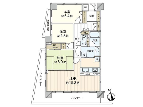 西宮松原町パークホームズ 間取図(平面図)