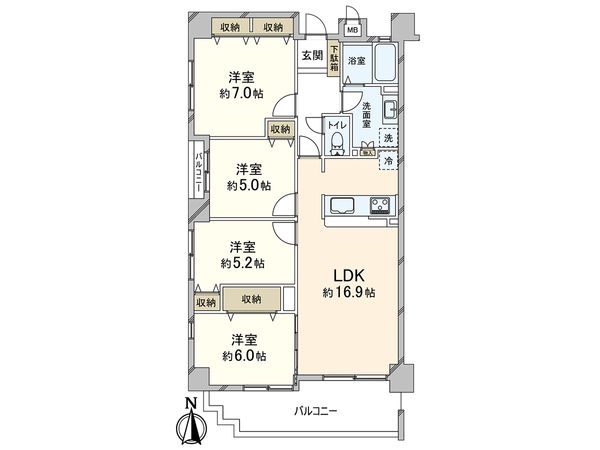 コムファーレ西宮北口 間取図(平面図) コムファーレ西宮北口 間取図(平面図)