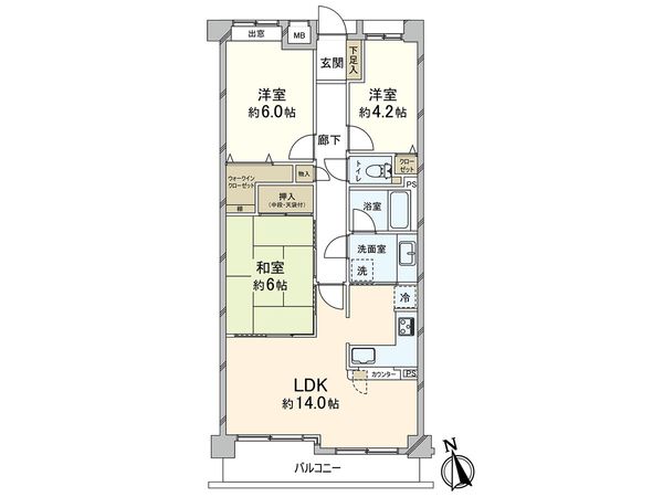 甲東園ガーデンハウス 間取図(平面図) 間取図(平面図)
