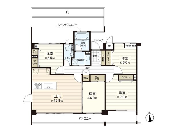 ユニ・アルス甲子園口プレジオ 間取図(平面図) ユニ・アルス甲子園口プレジオ 間取図(平面図)