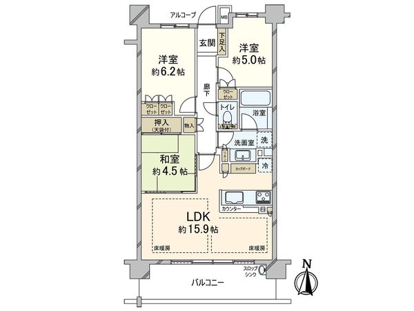 パークホームズ甲子園口 間取図(平面図)