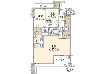 プラウド芦屋平田町 間取図(平面図)