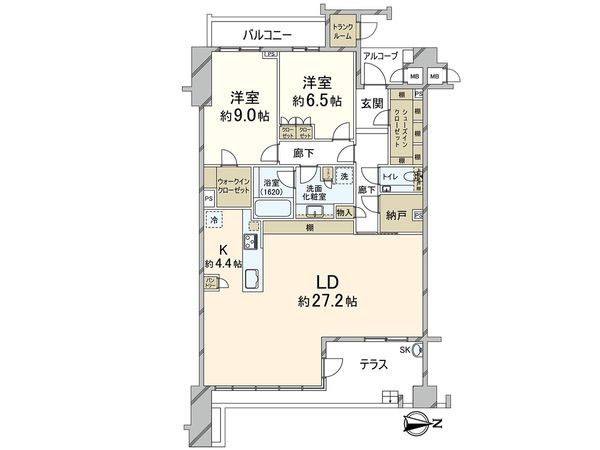 プラウド芦屋平田町 間取図(平面図)