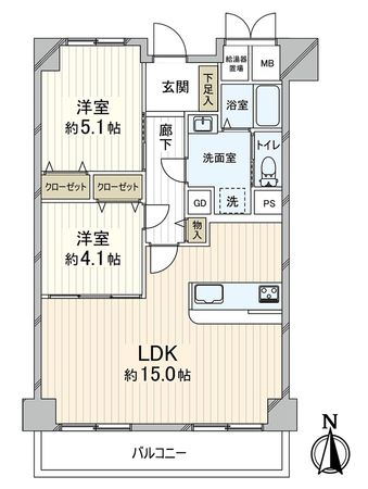 西宮グリーンマンション 間取図(平面図)