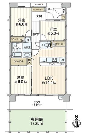 ディアステージ西宮ブライタス 間取図(平面図) ディアステージ西宮ブライタス 間取図(平面図)