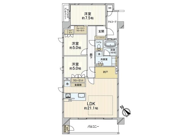 レ・ジェイド西宮北口樋ノ口町 間取図(平面図) レ・ジェイド西宮北口樋ノ口町 間取図(平面図)