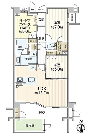 レ・ジェイド西宮北口 間取図(平面図)
