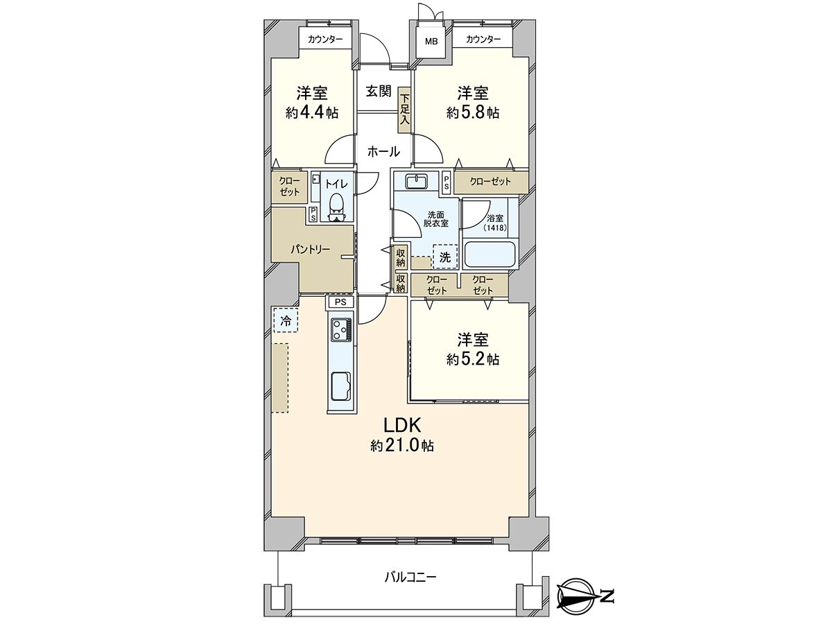 ラ・ヴィーダ西宮 間取図(平面図) 間取図(平面図)