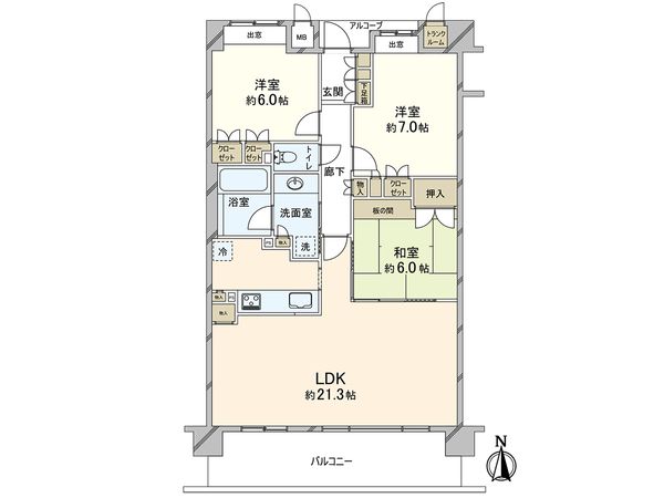 ジオ甲子園口ノーヴ 間取図(平面図)