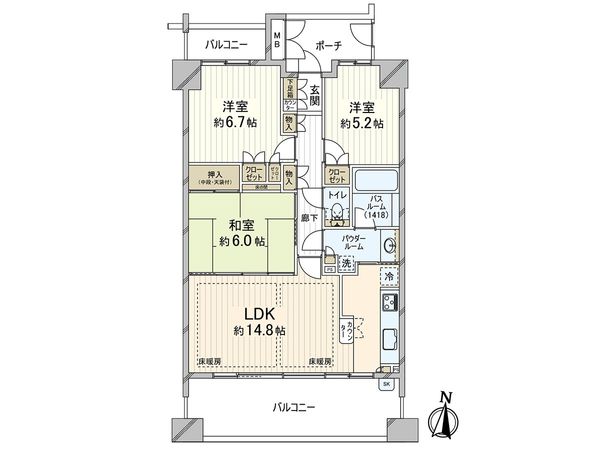 グレイス夙川ガーデンハウス 間取図(平面図) グレイス夙川ガーデンハウス 間取図(平面図)