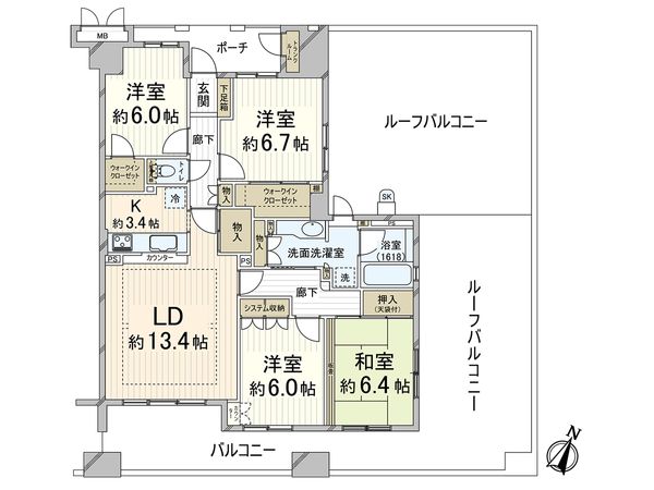ジオ西宮仁川ソルコリーナ 間取図(平面図)
