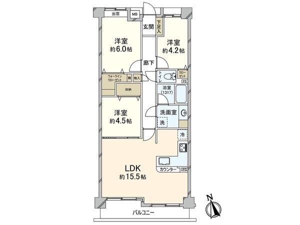 甲東園ガーデンハウス 間取図(平面図) 間取図(平面図)