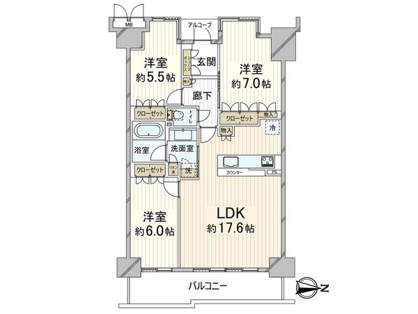 ルネグラン西宮北口昭和園 間取図(平面図) ルネグラン西宮北口昭和園 間取図(平面図)