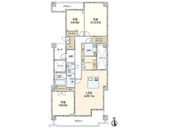 レールシティ甲子園口 間取図(平面図) レールシティ甲子園口 間取図(平面図)
