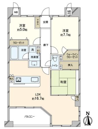 ワコーレ夙川ブランデュオ 間取図(平面図)