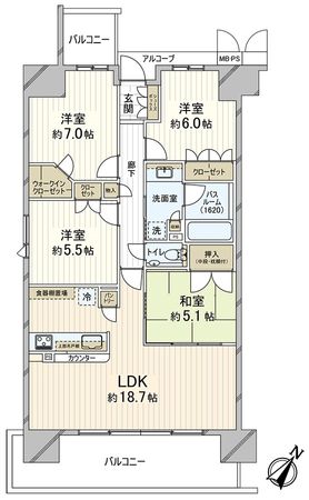 ワコーレシティ神戸三宮 間取図(平面図) ワコーレシティ神戸三宮 間取図(平面図)
