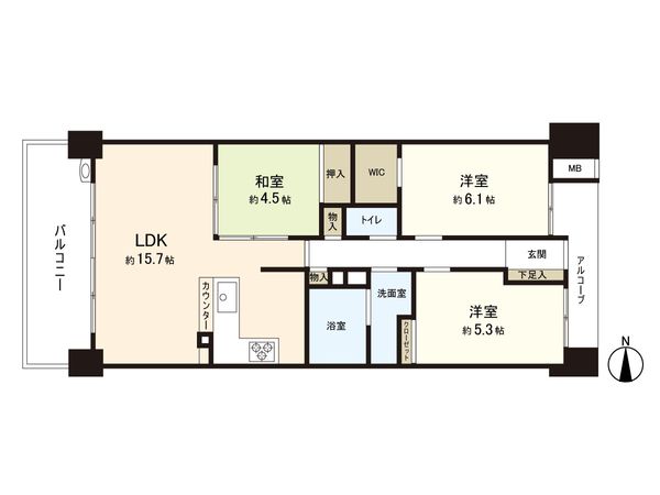 ブランズ西宮北口 間取図(平面図) ブランズ西宮北口 間取図(平面図)