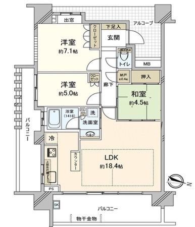 プラウド西宮浜松原 間取図(平面図) プラウド西宮浜松原 間取図(平面図)