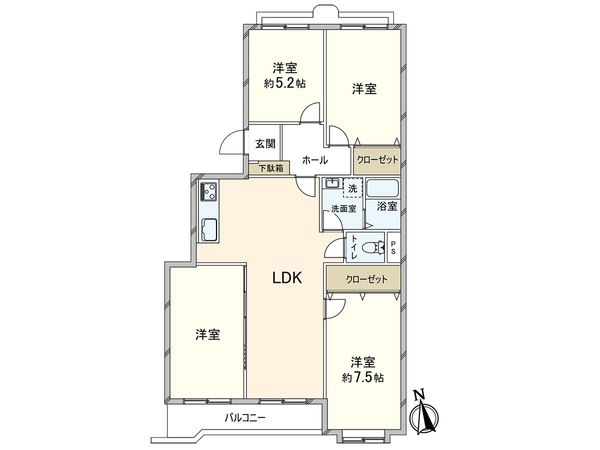 甲子園口パーク・マンション 間取図(平面図) 間取図(平面図)