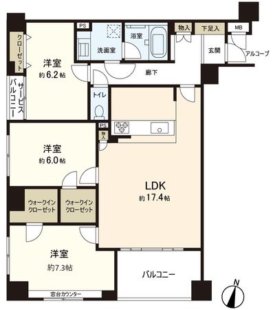 フォルム甲子園口北町 間取図(平面図) 間取図(平面図)