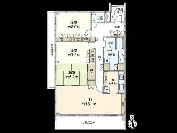 アルス城山 間取図(平面図)