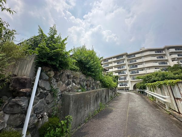 翠ケ丘町土地 前面道路含む外観