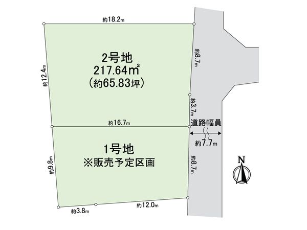 西宮市高座町土地2号地 区画図 西宮市高座町土地2号地 区画図